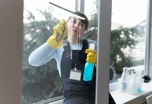 Nettoyage de vitres intérieures et extérieures à la Bourgonce